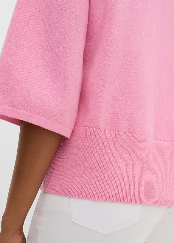 Polo-Pullover aus Baumwoll-Mix, bonprix