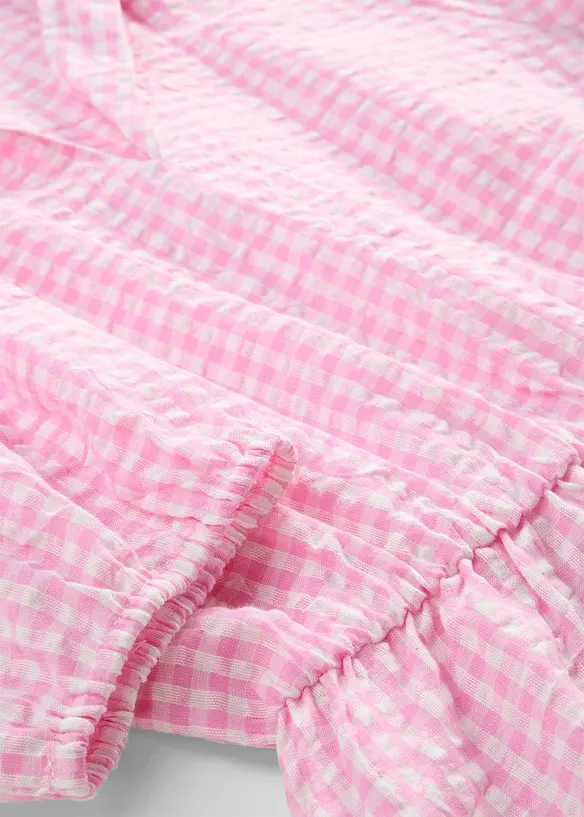 Seersucker-Midikleid aus reiner Baumwolle, bonprix