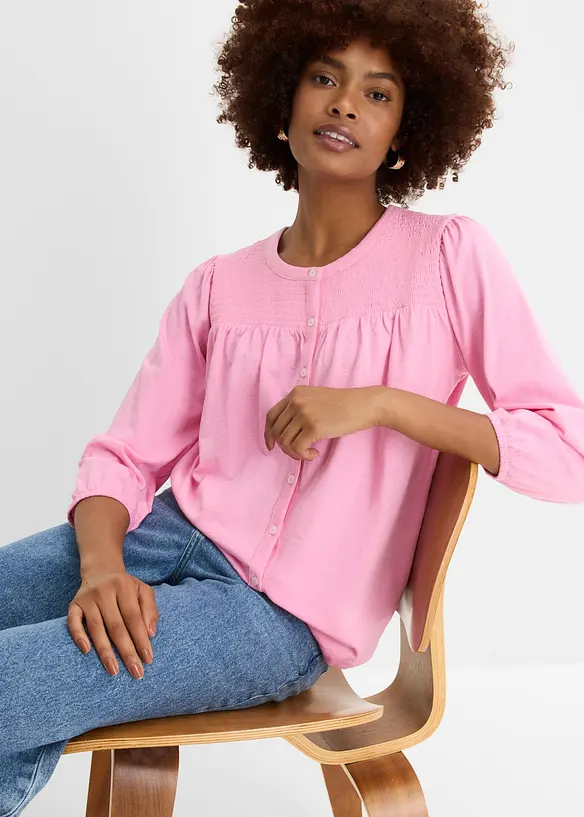 Shirtbluse aus reiner Bio-Baumwolle, bonprix