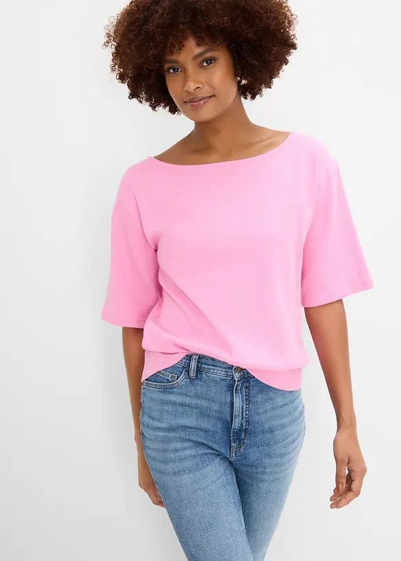 Shirt aus Bio-Baumwolle in Waffeloptik, bonprix