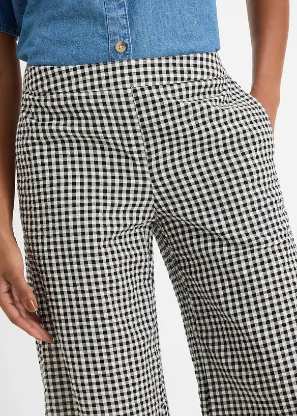 Seersucker-Schlupfhose aus reiner Baumwolle, bonprix