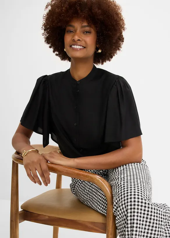Bluse aus flie&szlig;ender Viskose, bonprix