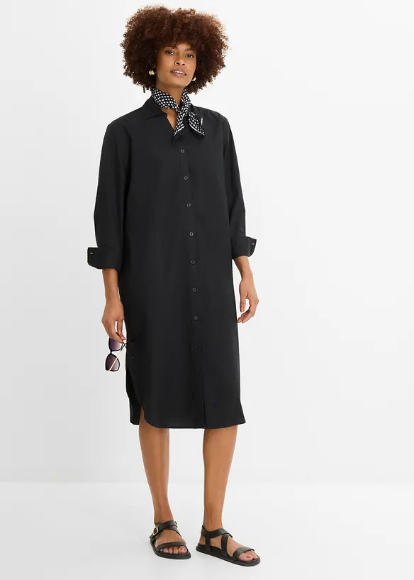 Hemdblusenkleid aus Baumwolle, bonprix