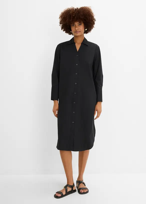 Hemdblusenkleid aus Baumwolle, bonprix