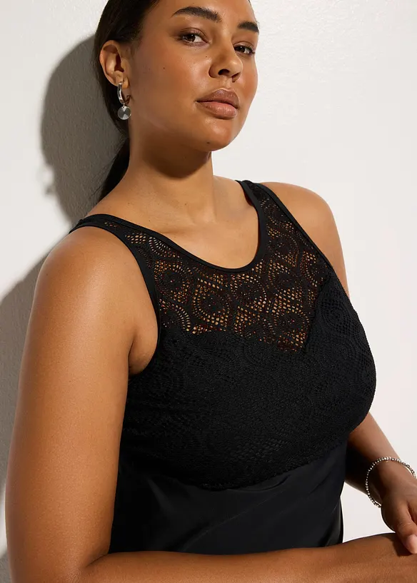 Tankini avec dentelle (ens. 2 pces), bonprix