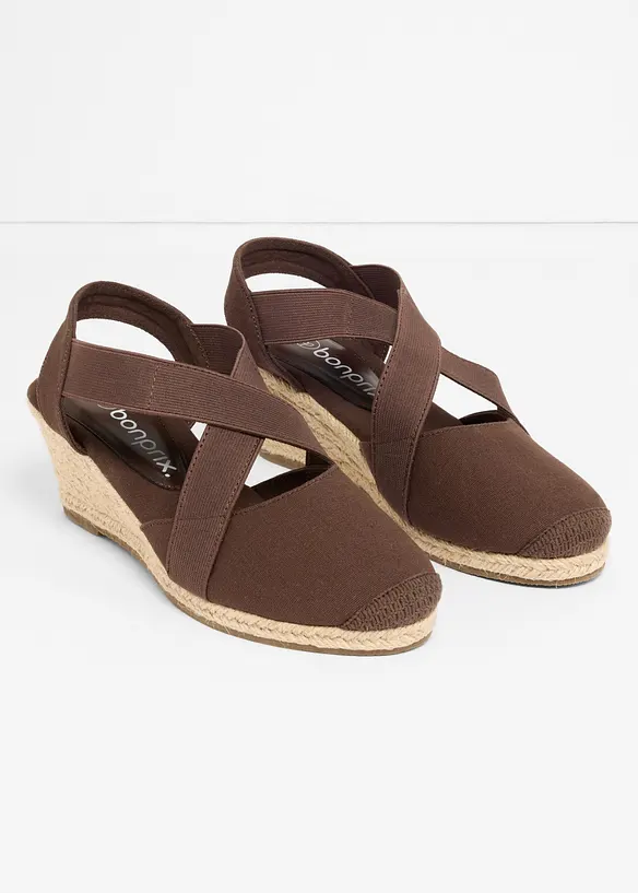 Keilsandaletten mit elastischen Riemen, bonprix