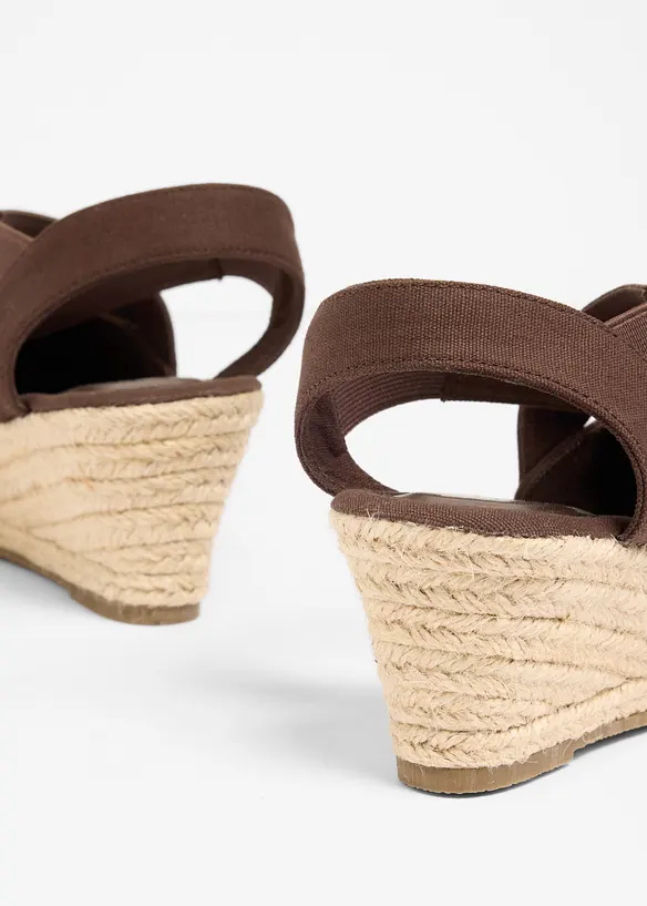 Keilsandaletten mit elastischen Riemen, bonprix