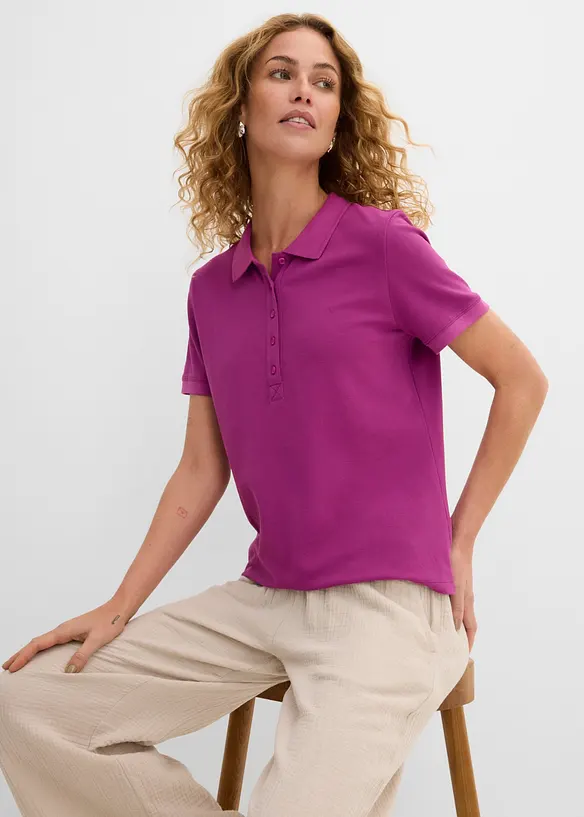 Piqu&eacute;-Poloshirt aus reiner Bio-Baumwolle, bonprix