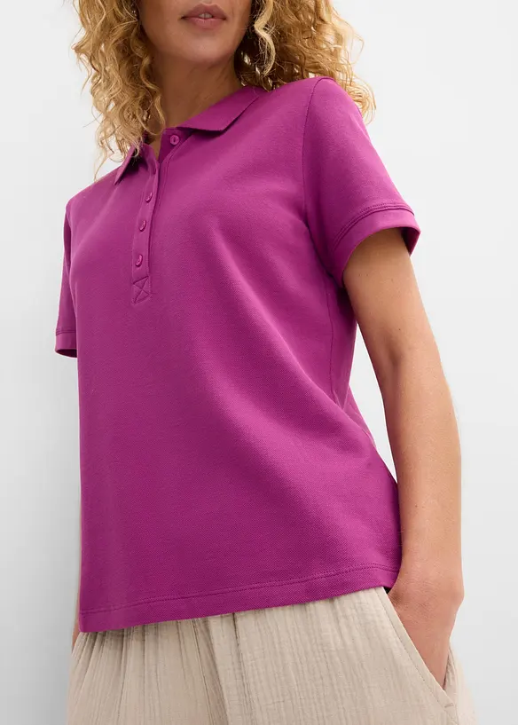 Piqu&eacute;-Poloshirt aus reiner Bio-Baumwolle, bonprix