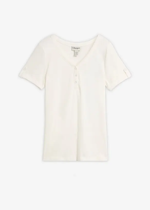 Henleyshirt aus reiner Bio-Baumwolle, bonprix