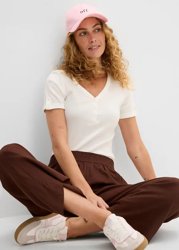 Henleyshirt aus reiner Bio-Baumwolle, bonprix