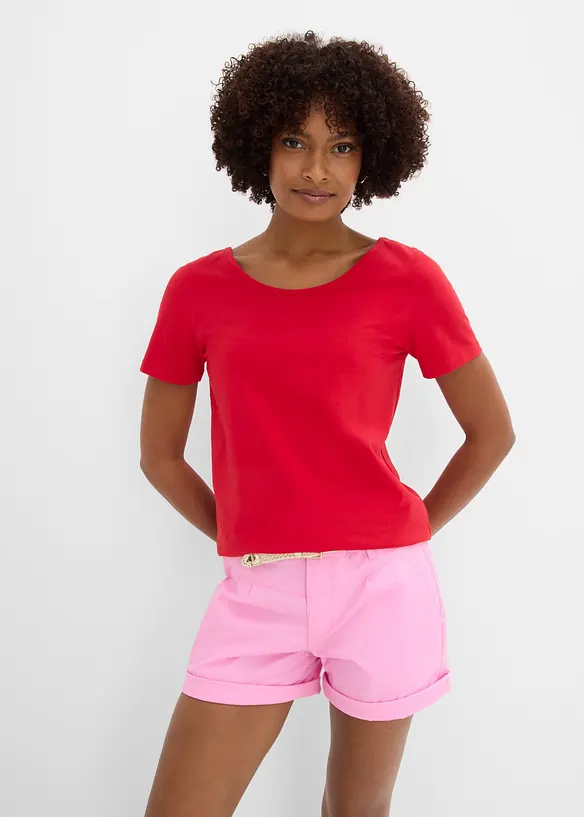 T-Shirt mit tiefem R&uuml;ckenausschnitt (2er Pack), bonprix