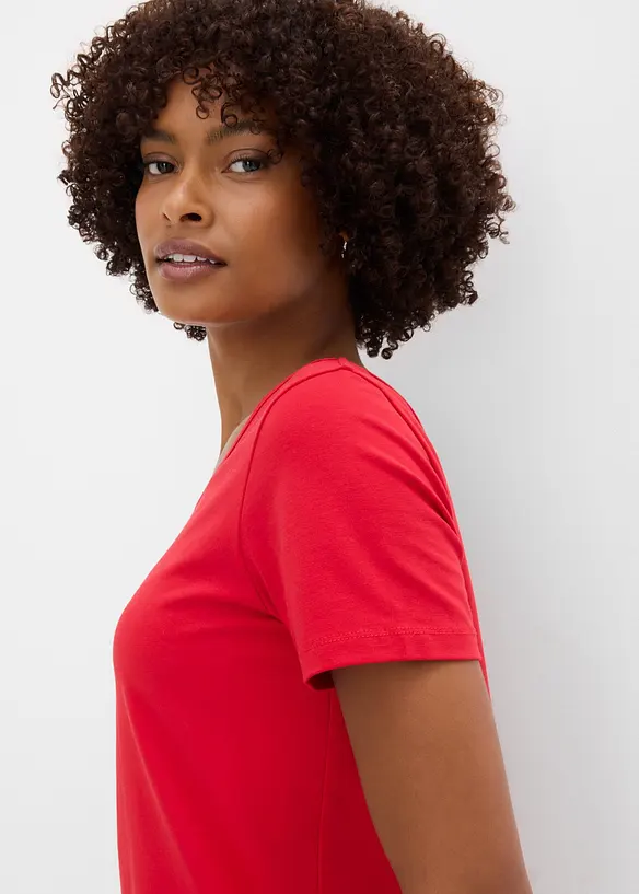T-Shirt mit tiefem R&uuml;ckenausschnitt (2er Pack), bonprix