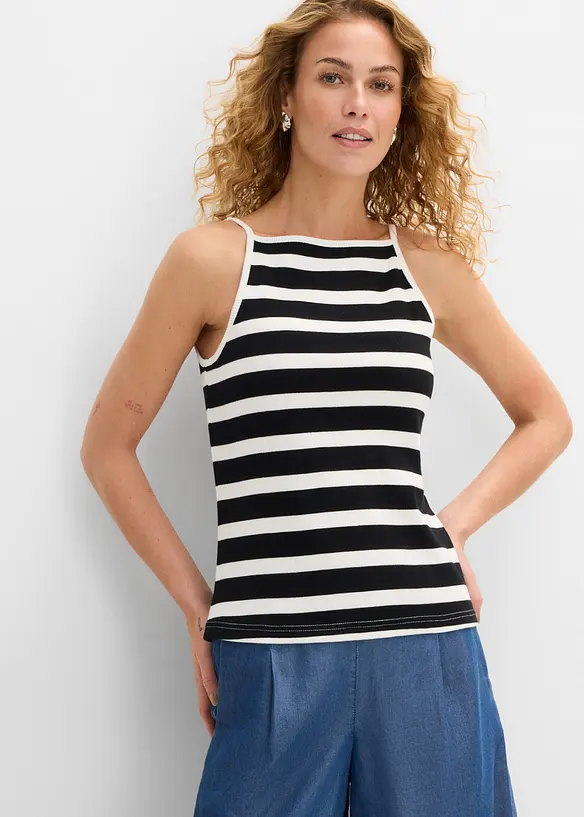 Lot de 2 tops c&ocirc;tel&eacute;s 100% coton, bonprix