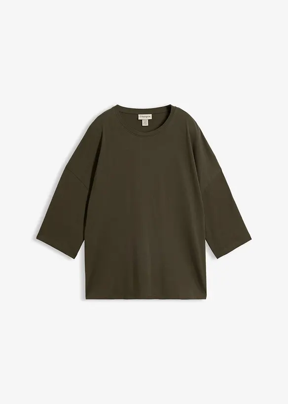 Oversize-Shirt aus elastischem Bio-Baumwoll-Mix, bonprix