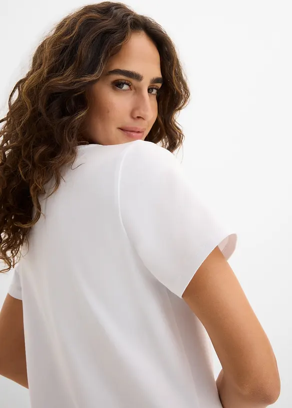 T-shirt en coton extensible, bonprix