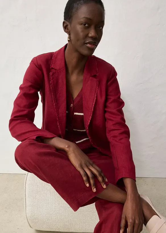 Pantalon en lin &agrave; taille &eacute;lastiqu&eacute;e, bonprix