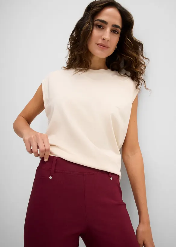 Pantalon extensible &agrave; taille &eacute;lastiqu&eacute;e, bonprix