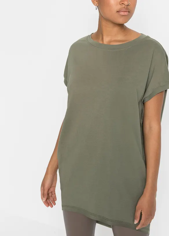 T-shirt long 100% coton, bonprix