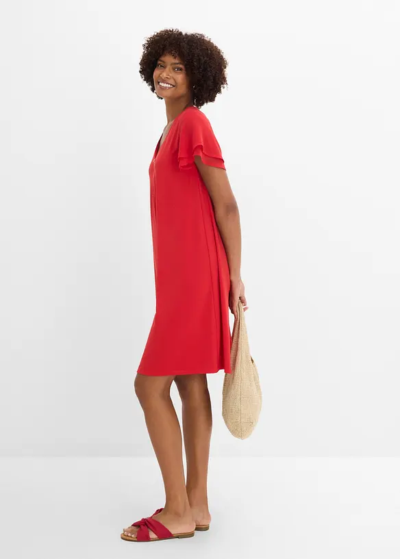 Shirtkleid mit Chiffon&auml;rmeln, bonprix