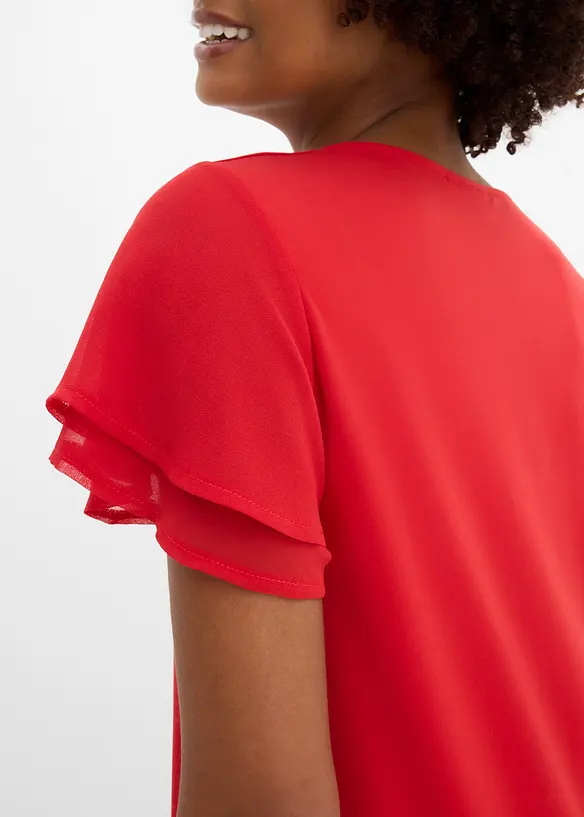 Shirtkleid mit Chiffon&auml;rmeln, bonprix