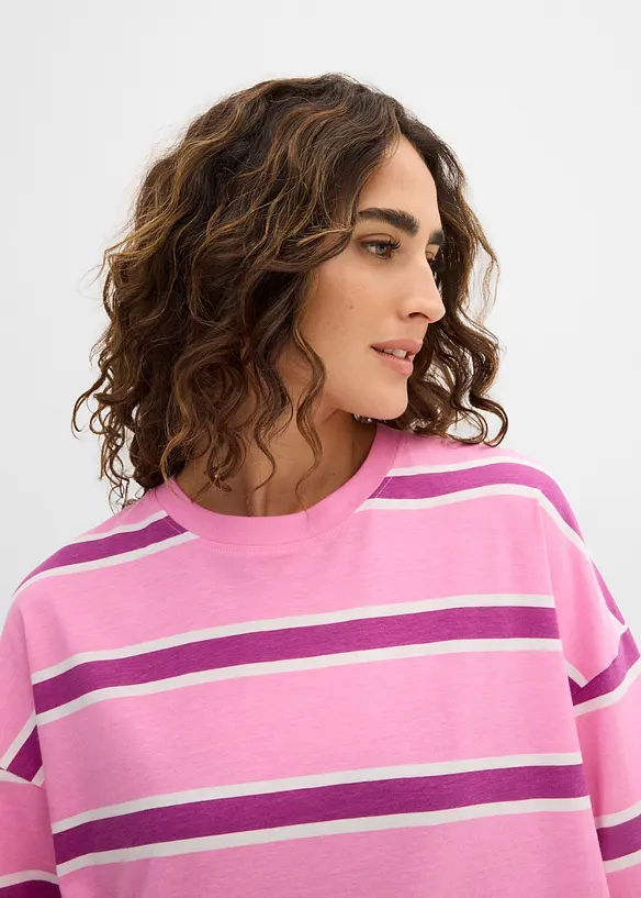T-shirt boxy en coton et viscose, bonprix