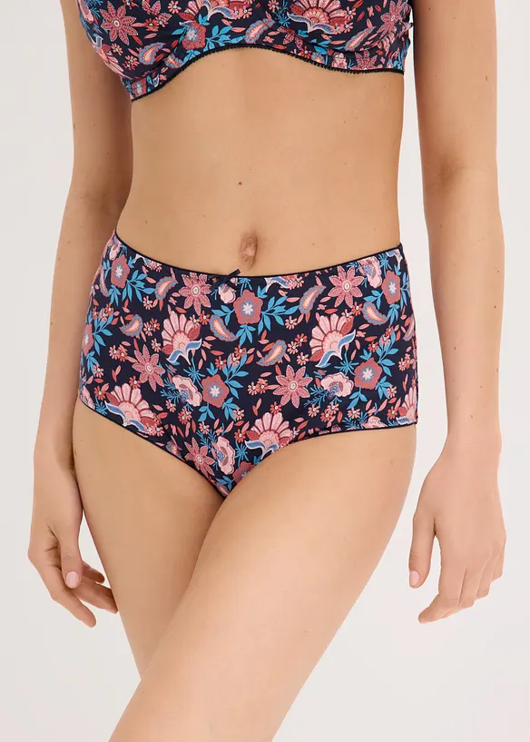 Lot de 4 slips taille haute coton, bonprix