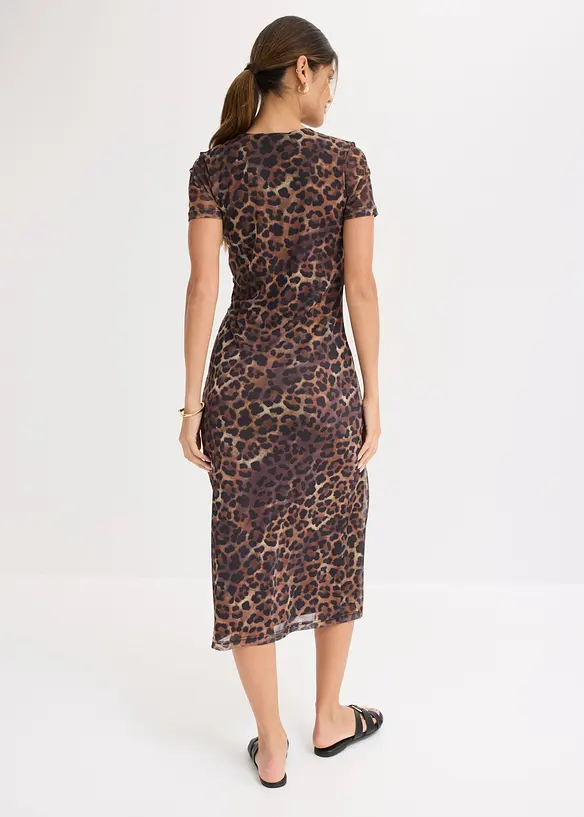 Robe midi en mesh doux, bonprix