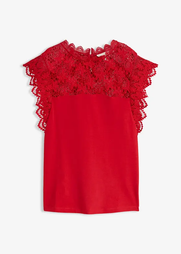 Shirt mit Spitzeneinsatz, bonprix