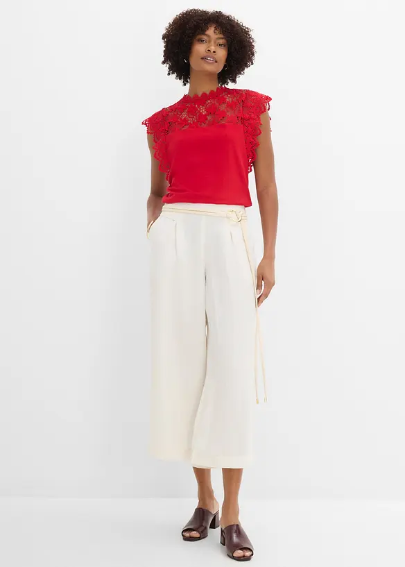 Shirt mit Spitzeneinsatz, bonprix