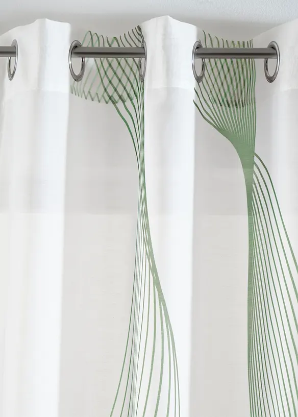 Gardine mit Wellen Druck (1er Pack), bonprix