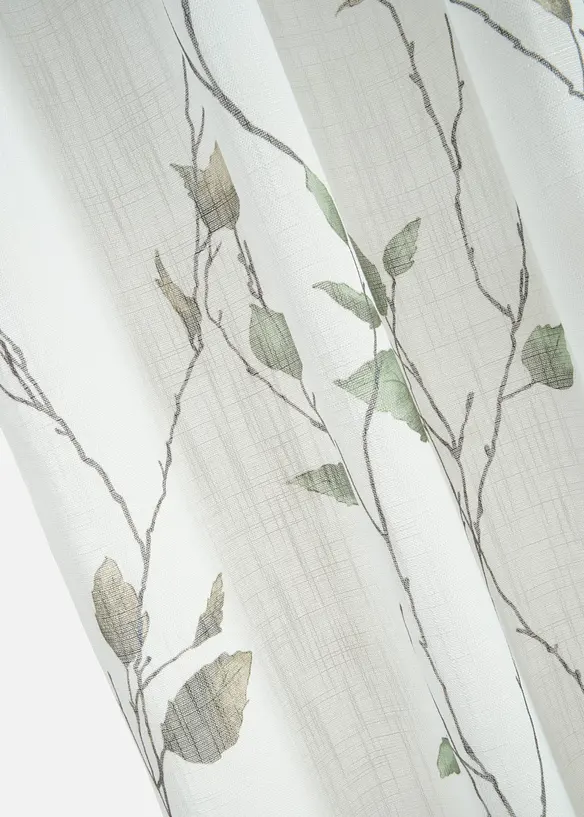 Vorhang mit Zweigen mit recyceltem Polyester (1er Pack), bonprix