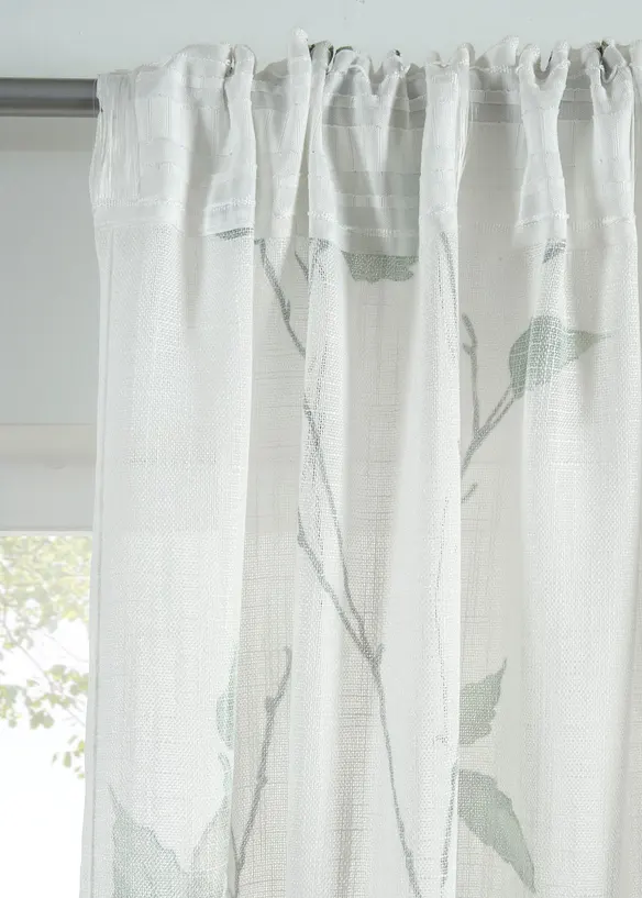 Vorhang mit Zweigen mit recyceltem Polyester (1er Pack), bonprix