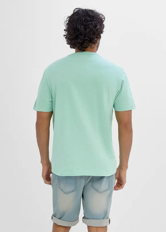 T-shirt col tunisien 100% coton, bonprix