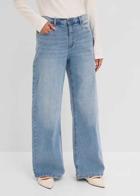 Jean large taille haute, bonprix