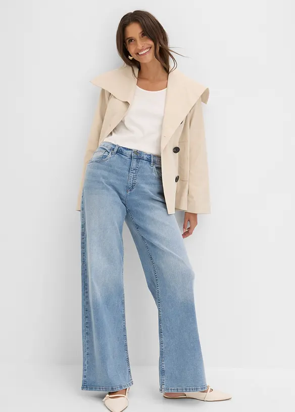 Jean large taille haute, bonprix