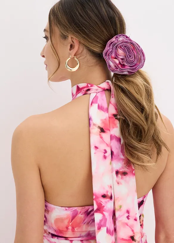 Robe de soir&eacute;e avec fleurs appliqu&eacute;es, bonprix