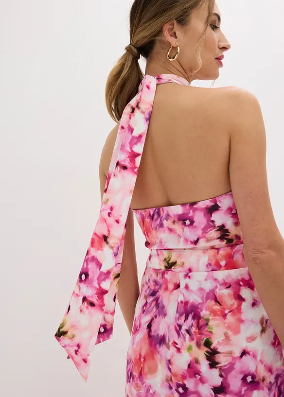 Robe de soir&eacute;e avec fleurs appliqu&eacute;es, bonprix