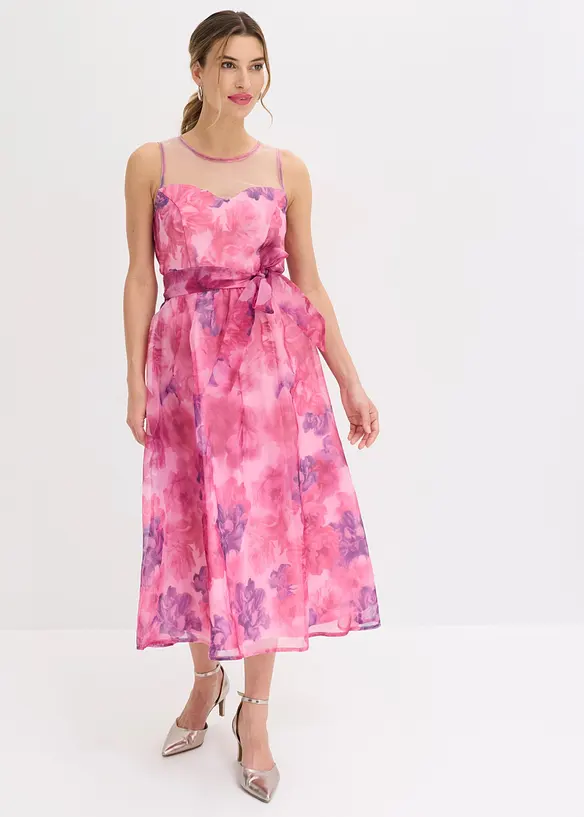 Robe midi en tulle d&eacute;licat, bonprix