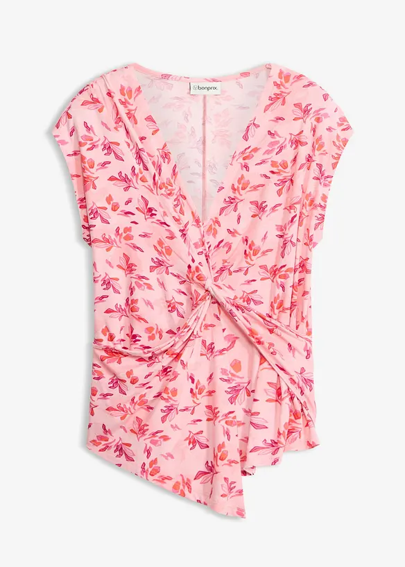 T-shirt avec d&eacute;tail n&oelig;ud, bonprix