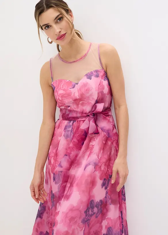 Robe midi en tulle d&eacute;licat, bonprix