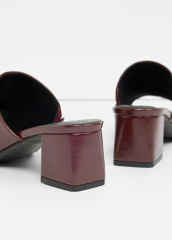 Mules &agrave; talon carr&eacute;, bonprix