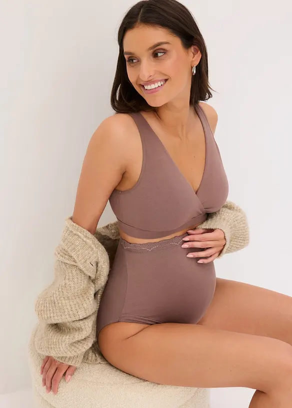 Soutien-gorge d&rsquo;allaitement sans armatures en coton extensible, bonprix