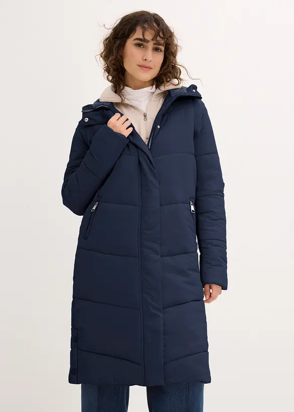 Doudoune avec capuche doubl&eacute;e sherpa, bonprix