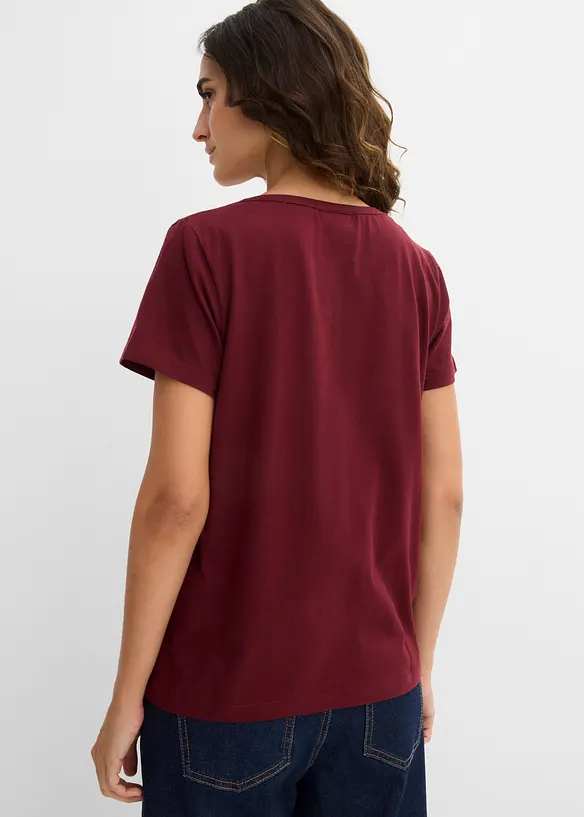 Shirt mit dekorativem Ausschnitt, bonprix