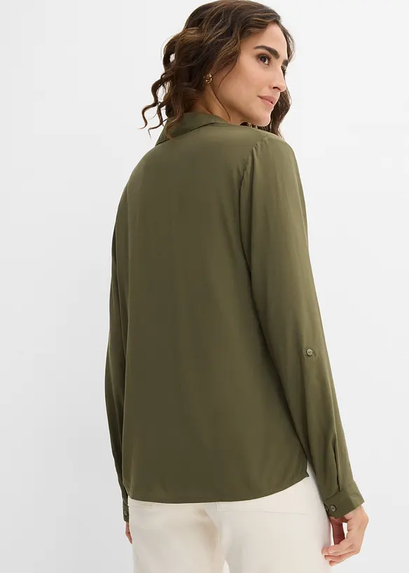 Leichte Bluse aus flie&szlig;ender Viskose, bonprix