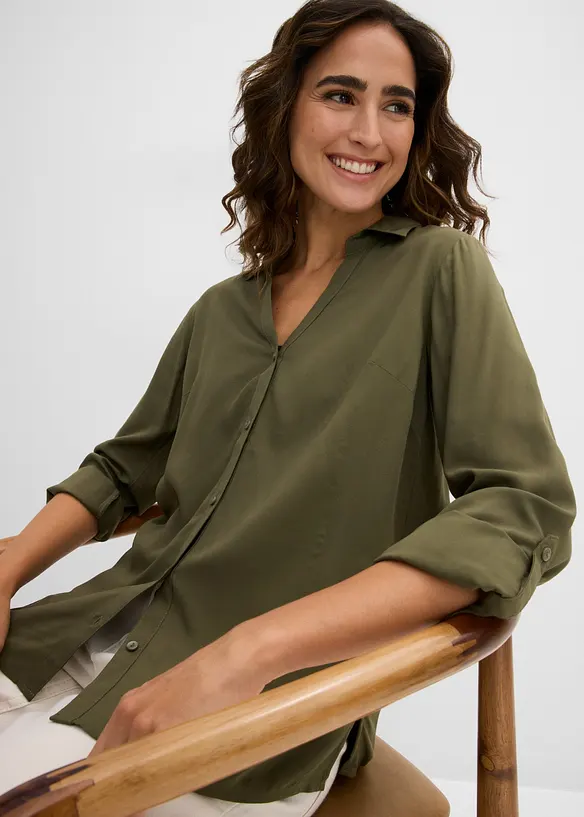 Leichte Bluse aus flie&szlig;ender Viskose, bonprix