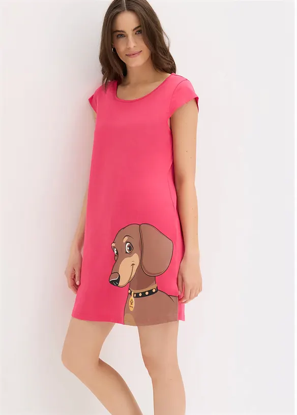 Chemise de nuit courte 100% coton, bonprix