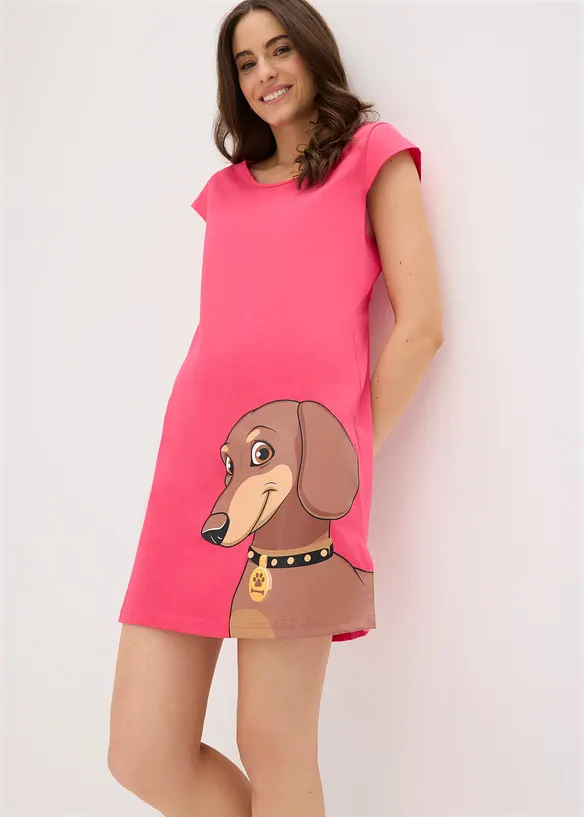 Chemise de nuit courte 100% coton, bonprix