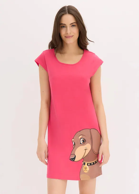 Chemise de nuit courte 100% coton, bonprix